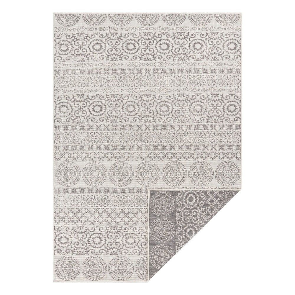 Sivo-biely vonkajší koberec Ragami Circle, 80 x 150 - Bonami.sk