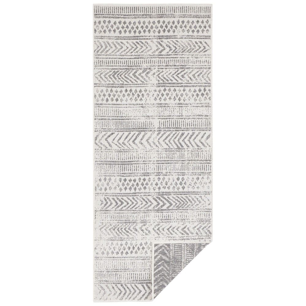 Sivo-krémový vonkajší koberec Bougari Biri, 80 x 250 cm - Bonami.sk