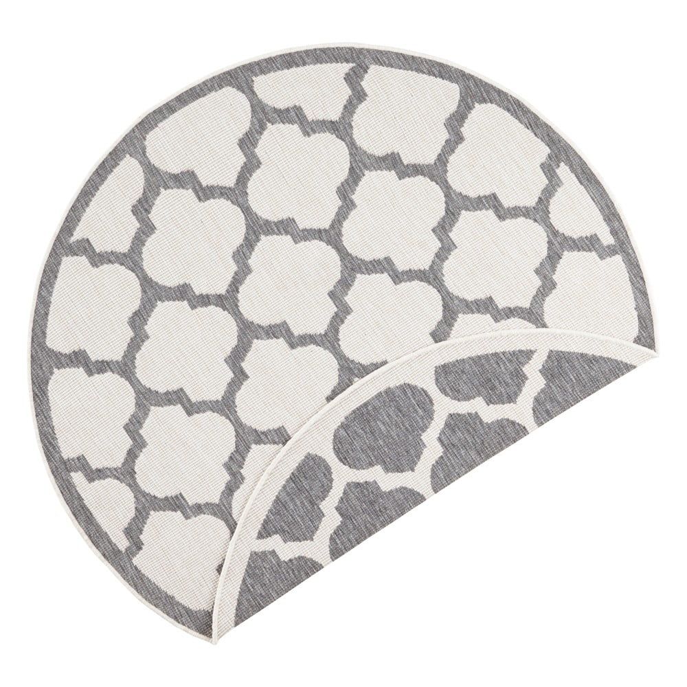 Sivo-krémový vonkajší koberec Bougari Palermo, ⌀ 140 cm - Bonami.sk