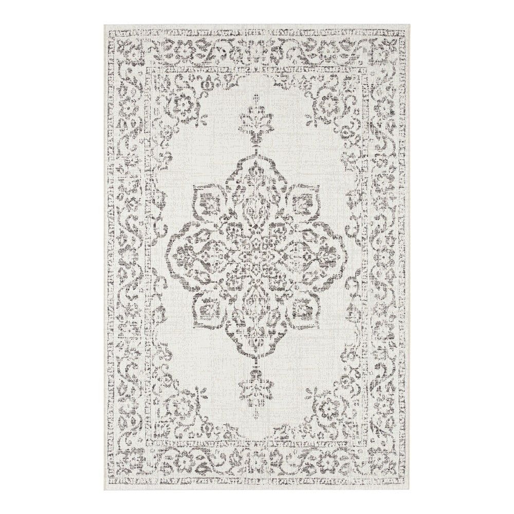 Sivo-krémový vonkajší koberec Bougari Tilos, 80 x 150 cm - Bonami.sk