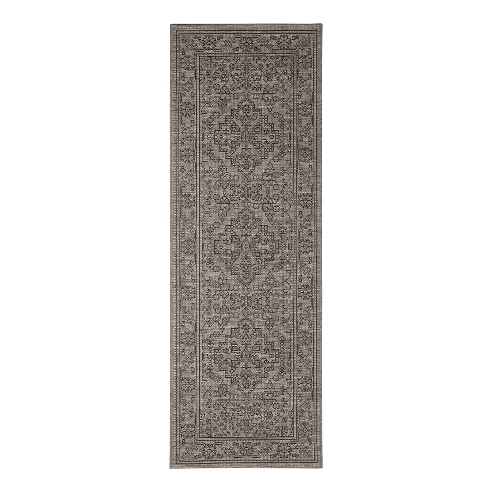 Sivohnedý vonkajší koberec Bougari Tyros, 70 x 200 cm - Bonami.sk