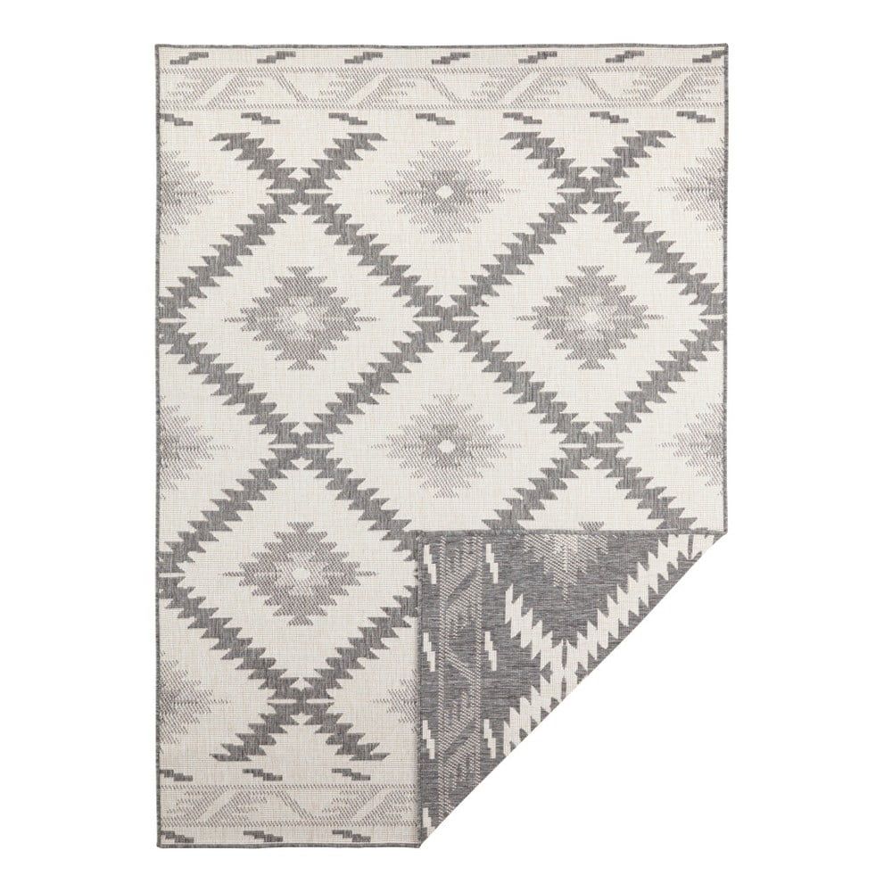 Sivo-krémový vonkajší koberec Bougari Malibu, 150 x 80 cm - Bonami.sk