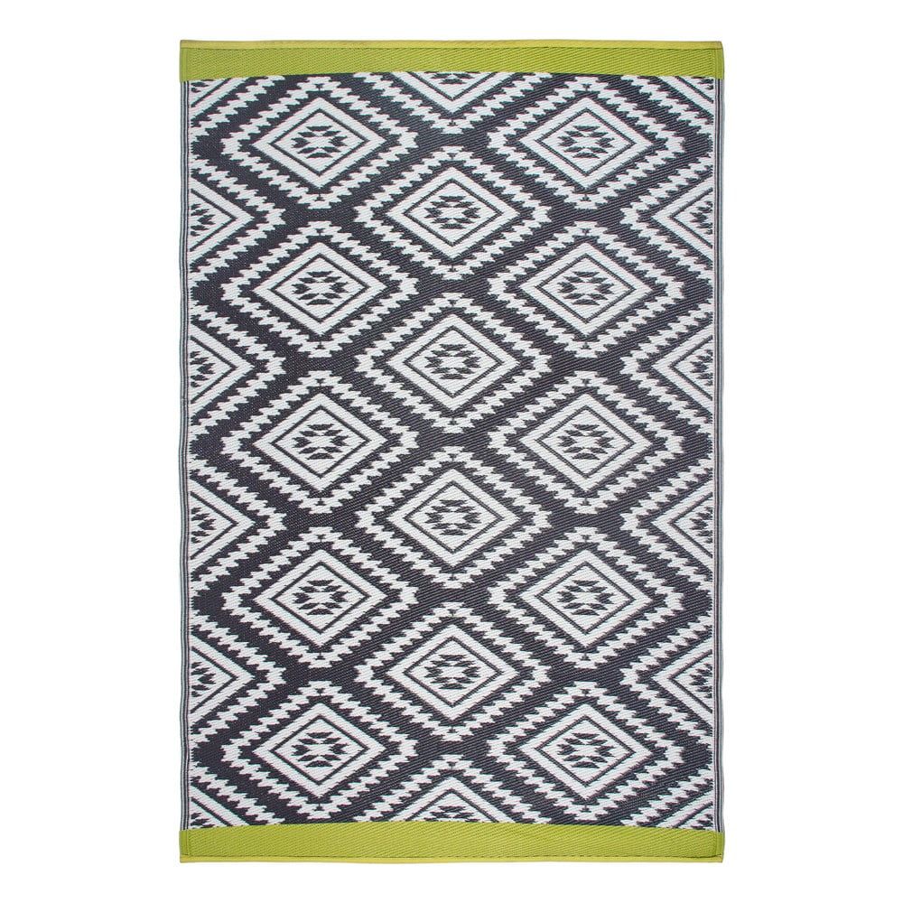 Sivý obojstranný vonkajší koberec z recyklovaného plastu Fab Hab Valencia Grey, 90 x 150 cm - Bonami.sk