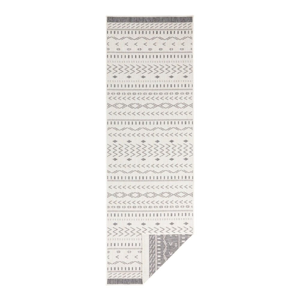 Sivo-krémový vonkajší koberec Bougari Kuba, 250 x 80 cm - Bonami.sk