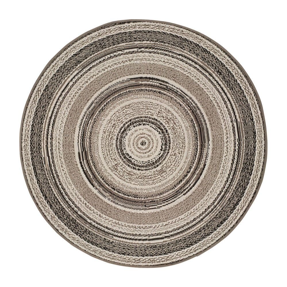 Sivý vonkajší koberec Universal Verdi, ⌀ 120 cm - Bonami.sk