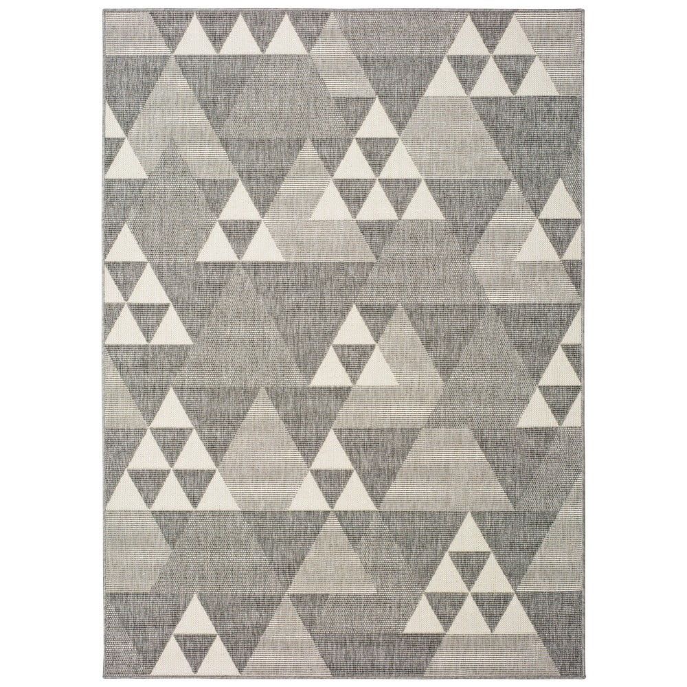 Sivý vonkajší koberec Universal Clhoe Triangles, 80 x 150 cm - Bonami.sk