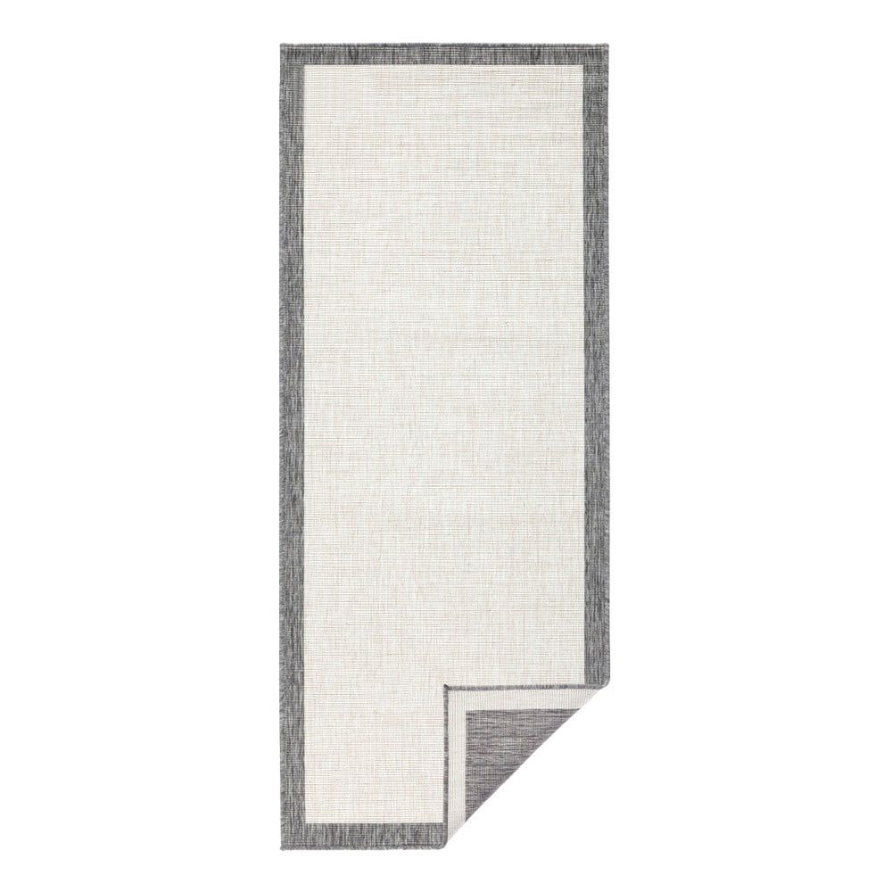 Sivo-krémový vonkajší koberec Bougari Panama, 80 x 250 cm - Bonami.sk