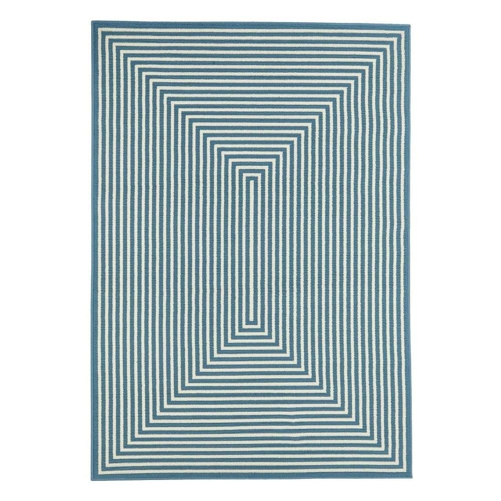 Modrý vonkajší koberec Floorita Braid, 160 × 230 cm - Bonami.sk