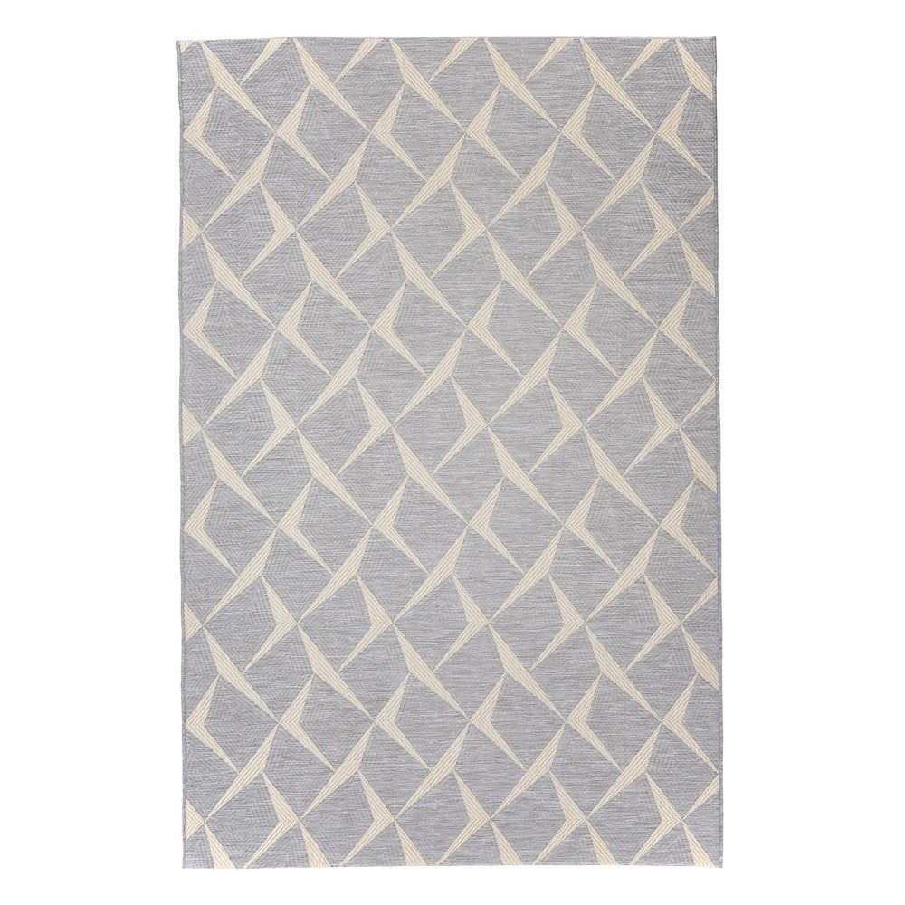 Sivý vonkajší koberec Floorita Rete Silver, 130 x 190 cm - Bonami.sk