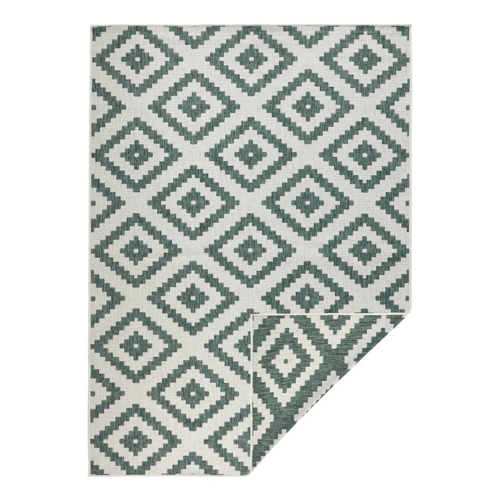 Zeleno-krémový vonkajší koberec Bougari Malta, 80 x 150 cm - Bonami.sk