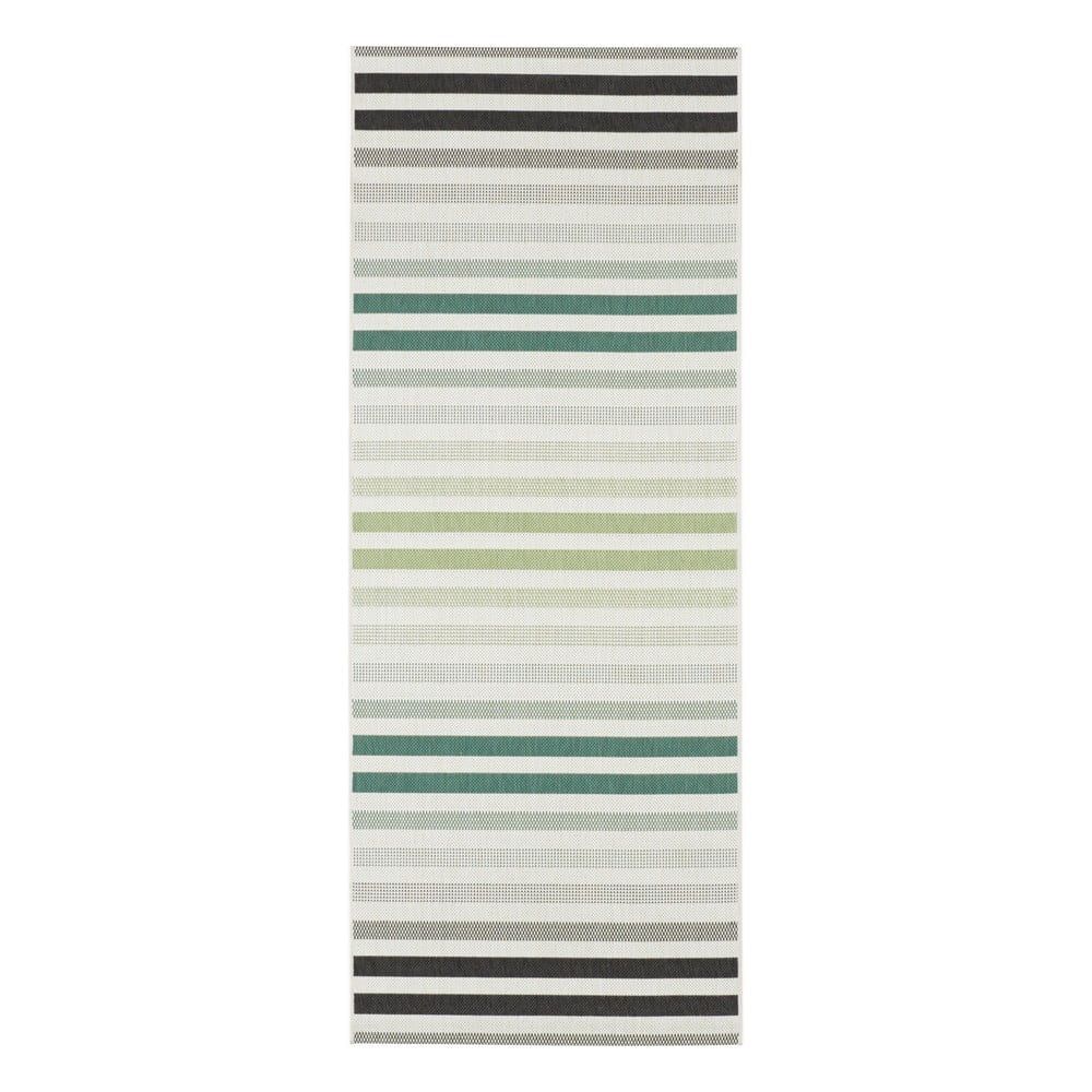 Zeleno-sivý vonkajší koberec Bougari Paros, 80 x 200 cm - Bonami.sk