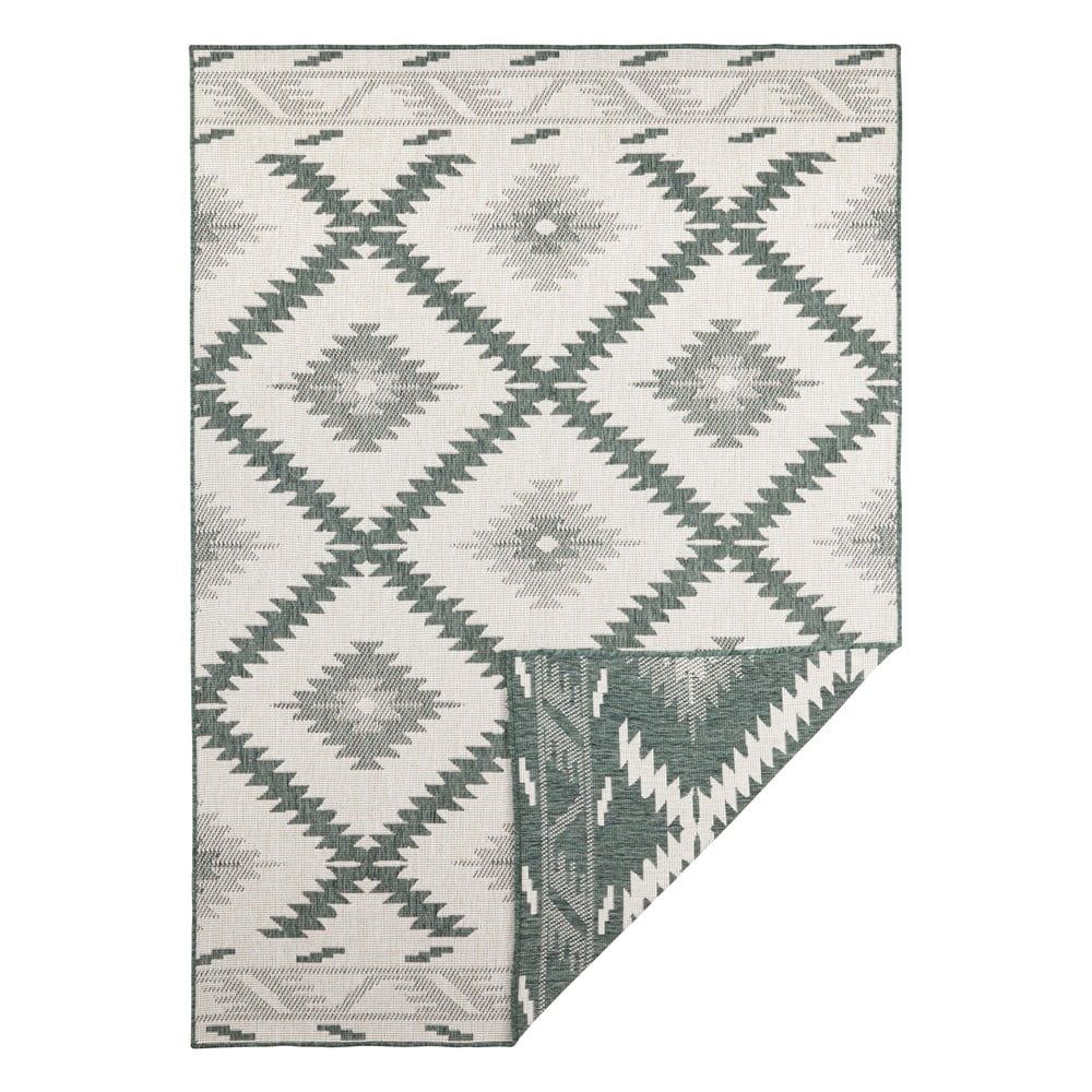 Zeleno-krémový vonkajší koberec Bougari Malibu, 150 x 80 cm - Bonami.sk