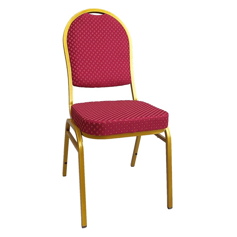 Konferenčná stolička Jeff 3 New - červená / zlatá - nabbi.sk