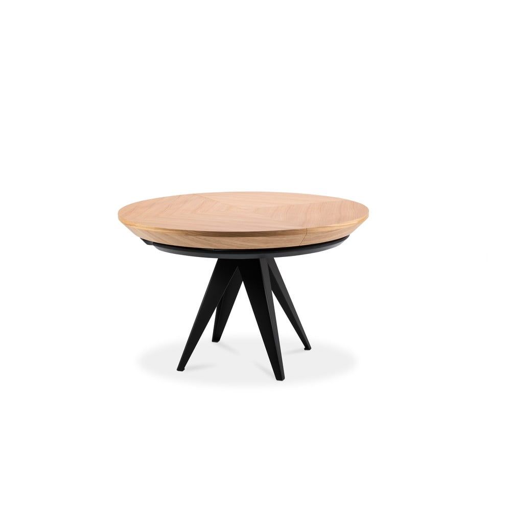 Rozkladací stôl s čiernymi kovovými nohami Windsor & Co Sofas Magnus, ø 120 cm - Bonami.sk