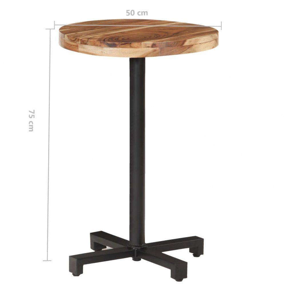 Bistro stôl okrúhly hnedá / čierna Dekorhome ø 50 cm - dekorhome.sk