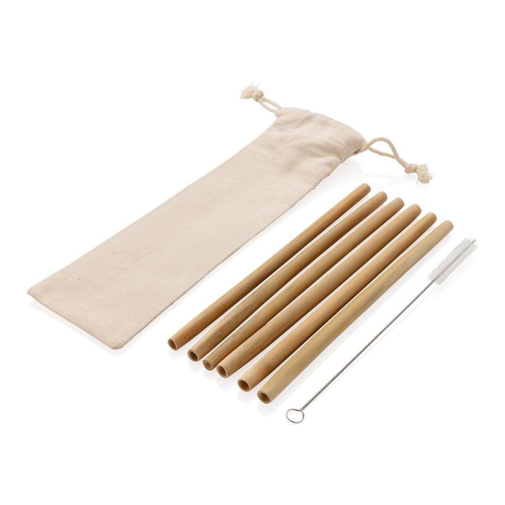 6-dielna súprava bambusových slamiek s čistiacou kefkou a obalom XD Collection - Bonami.sk