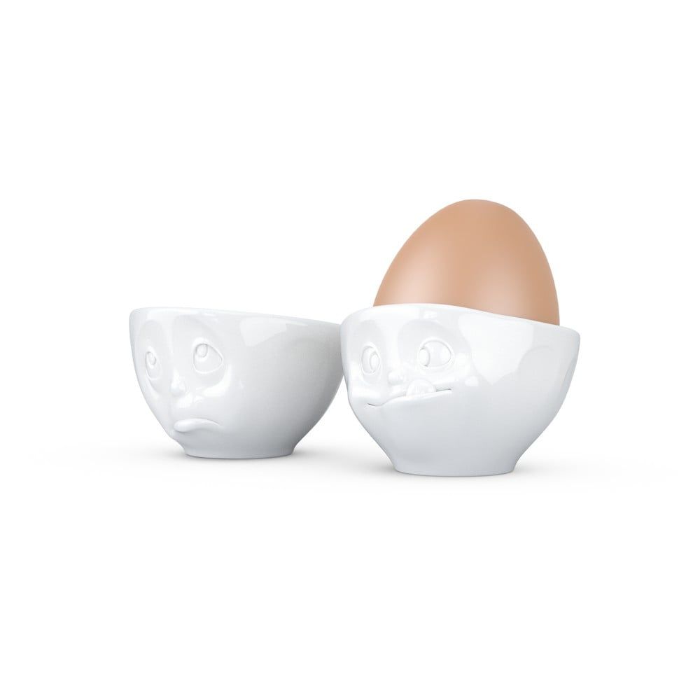 Sada 2 bielych kalíškov na vajíčka Oh please 58 products - Bonami.sk