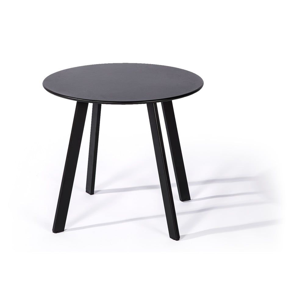 Čierny záhradný stôl Le Bonom Full Steel, ø 50 cm - Bonami.sk