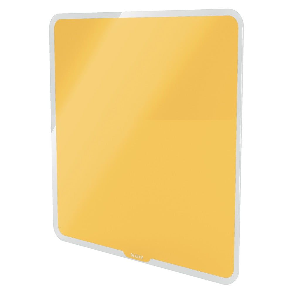 Žltá magnetická sklenená tabuľa na stenu Leitz Cosy, 45 x 45 cm - Bonami.sk