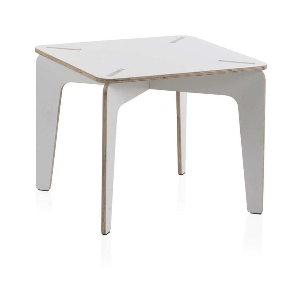 Biely detský stôl z preglejky Geese Piper, 60 x 60 cm - Bonami.sk