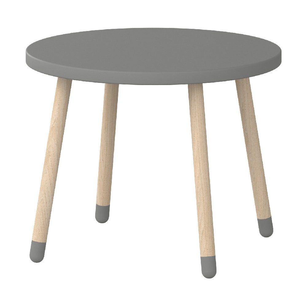 Sivý detský stolík Flexa Dots, ø 60 cm - Bonami.sk