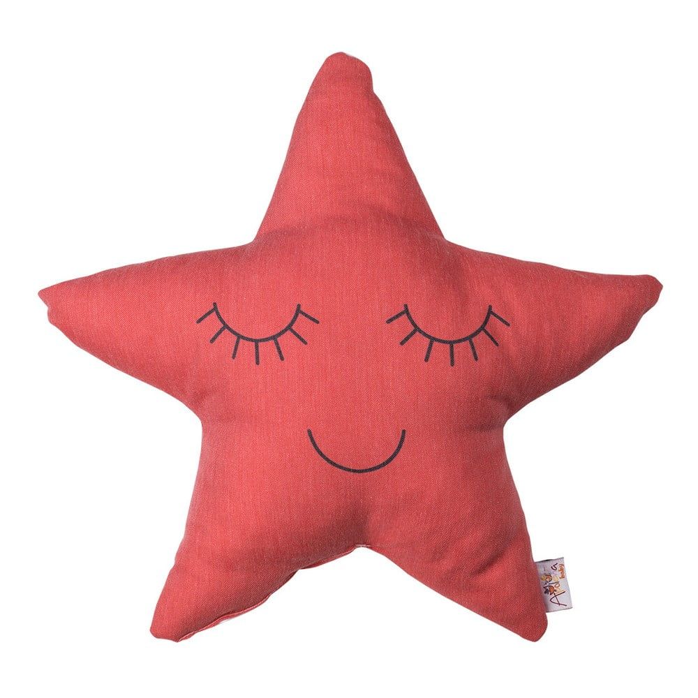 Červený detský vankúšik s prímesou bavlny Mike & Co. NEW YORK Pillow Toy Star, 35 x 35 cm - Bonami.sk