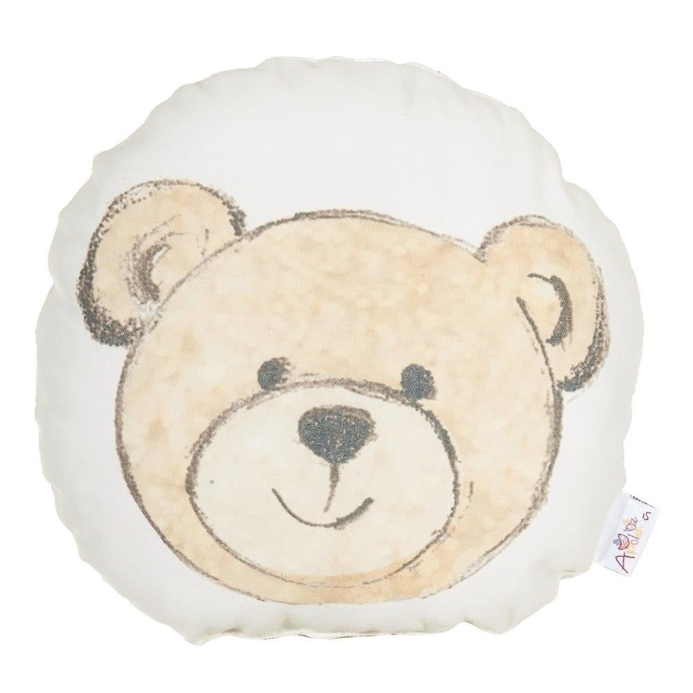 Detský vankúšik s prímesou bavlny Mike & Co. NEW YORK Pillow Toy Bearie, 23 x 23 cm - Bonami.sk