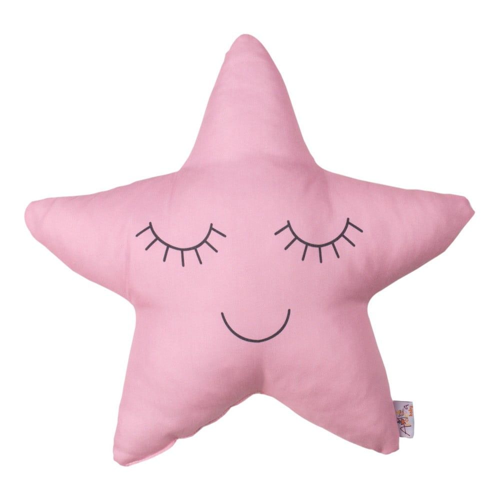 Detský vankúšik s prímesou bavlny v ružovej farbe Mike & Co. NEW YORK Pillow Toy Star, 35 x 35 cm - Bonami.sk