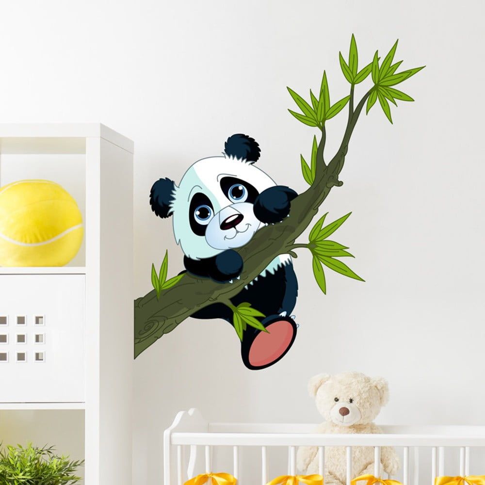 Nástenná detská samolepka Ambiance Panda On Branches - Bonami.sk