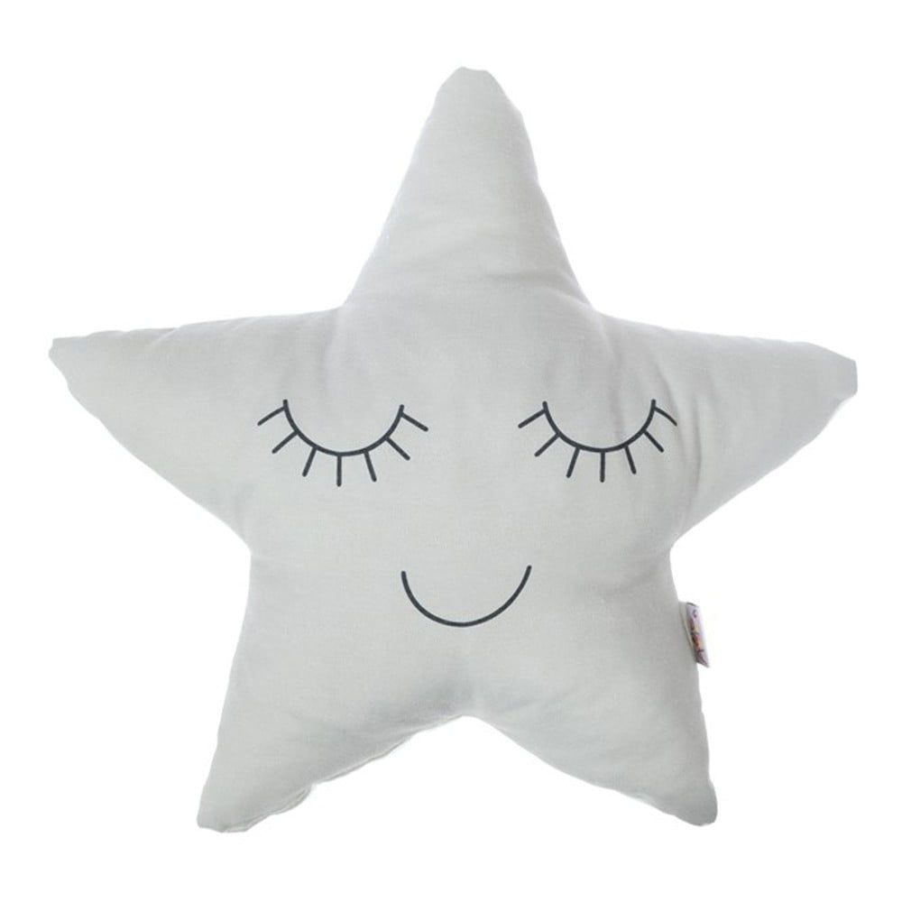 Svetlosivý detský vankúšik s prímesou bavlny Mike & Co. NEW YORK Pillow Toy Star, 35 x 35 cm - Bonami.sk