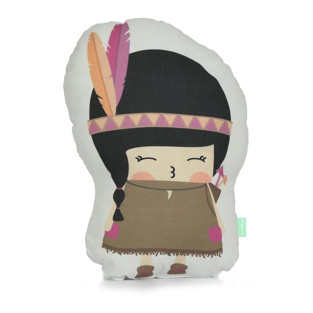 Vankúšik z čistej bavlny Happynois Indian Girl, 40 × 30 cm - Bonami.sk