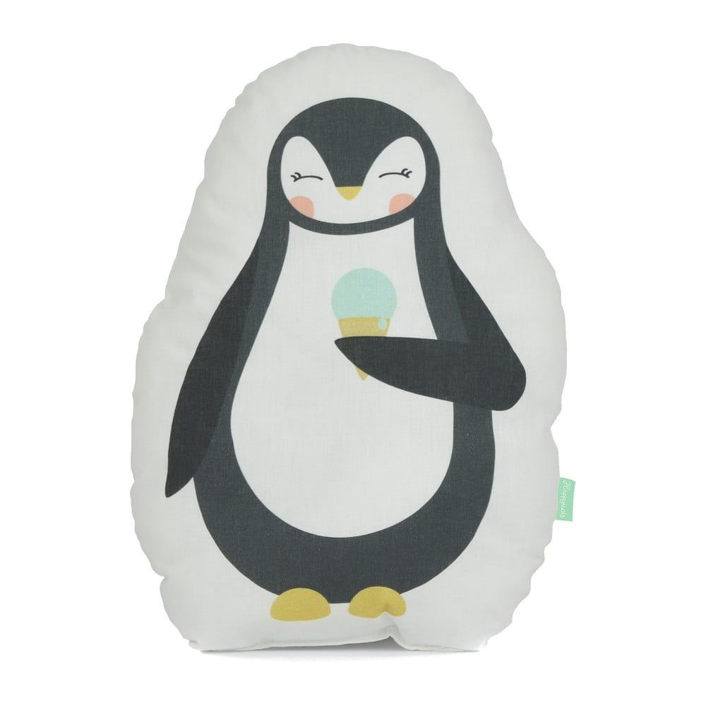 Vankúšik z čistej bavlny Happynois Penguin, 40 × 30 cm - Bonami.sk