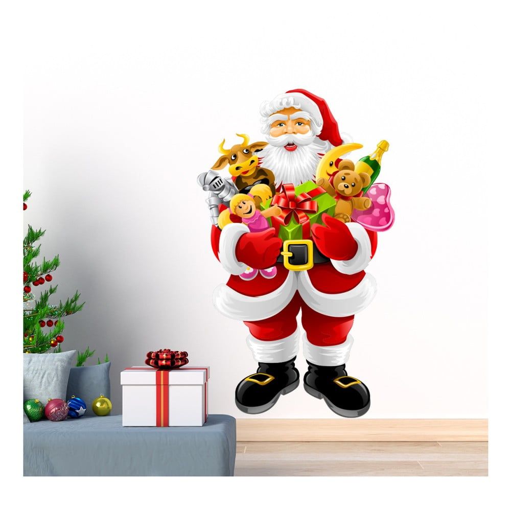 Vianočná samolepka Ambiance Santa Claus and Gifts - Bonami.sk