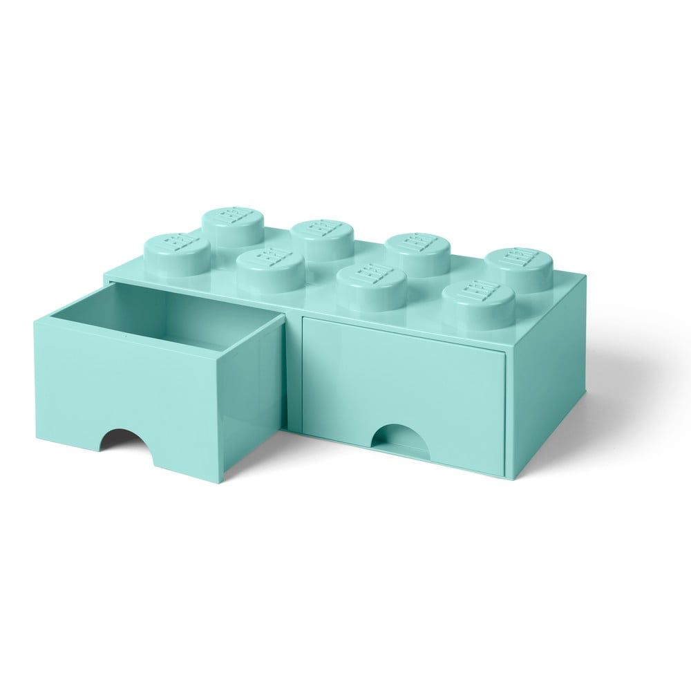 Mentolovozelený úložný box s dvoma zásuvkami LEGO® - Bonami.sk