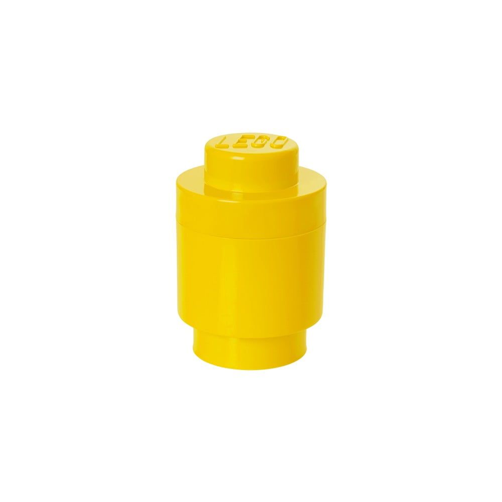 Žltý úložný okrúhly box LEGO®, ⌀ 12,5 cm - Bonami.sk