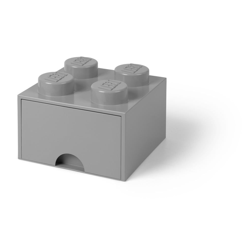 Sivý úložný box štvorec LEGO® - Bonami.sk
