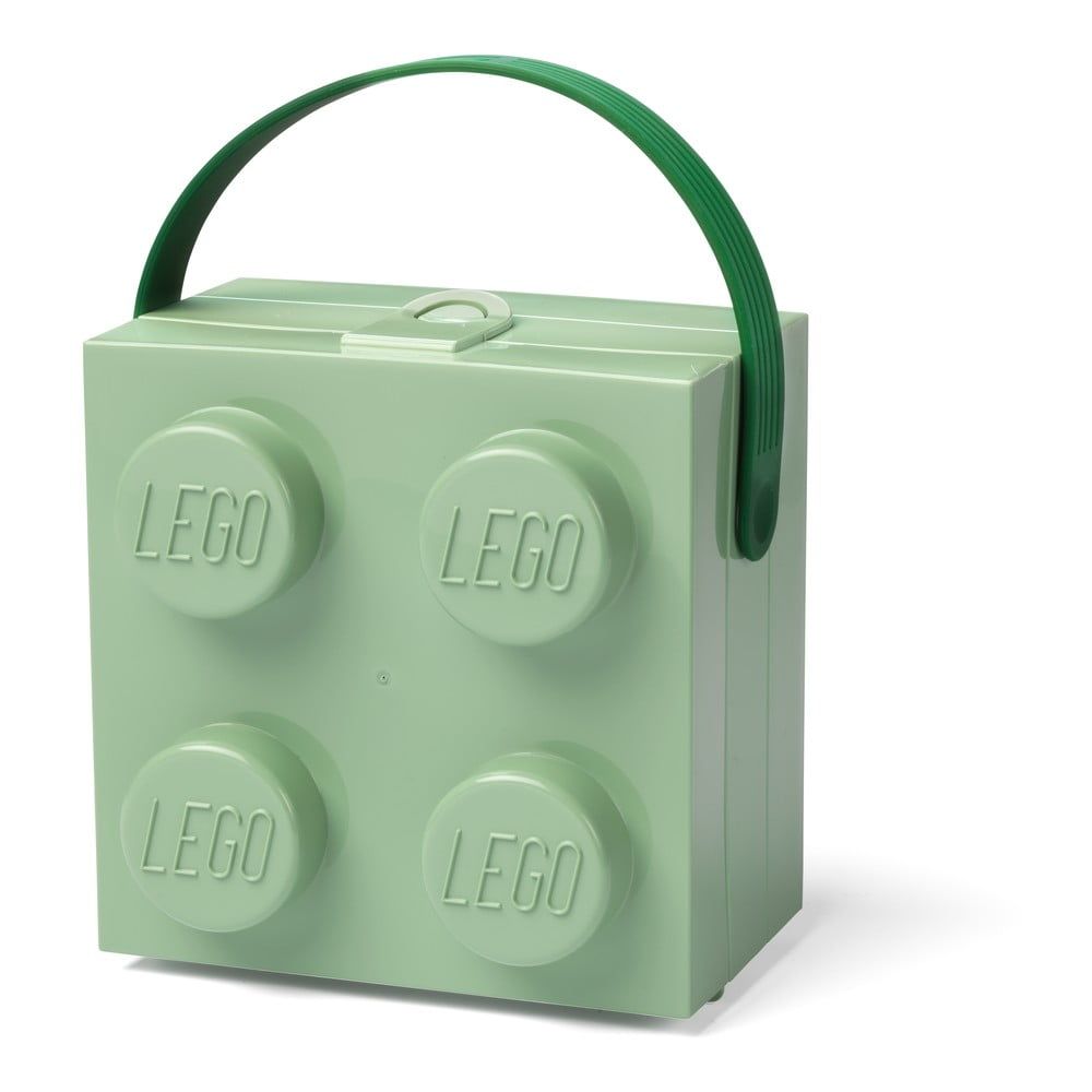 Svetlozelený úložný box s rukoväťou LEGO® - Bonami.sk