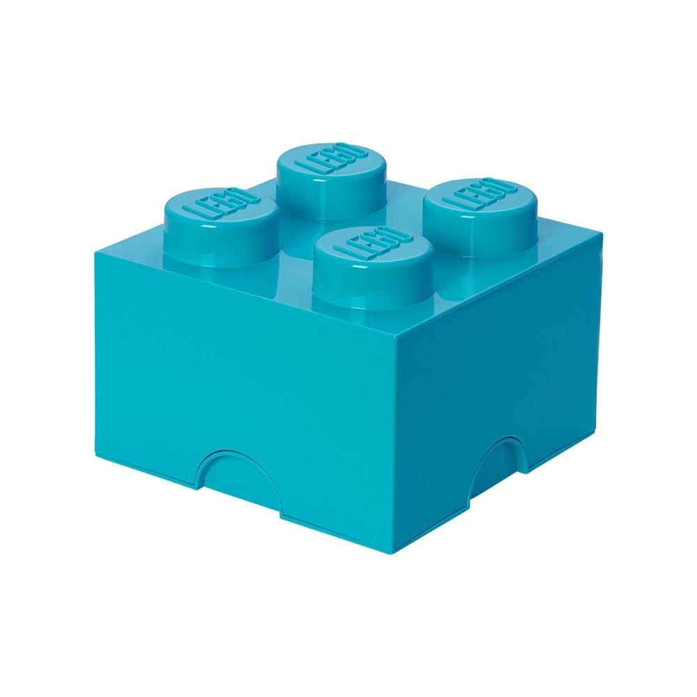 Azúrovomodrý úložný box štvorec LEGO® - Bonami.sk