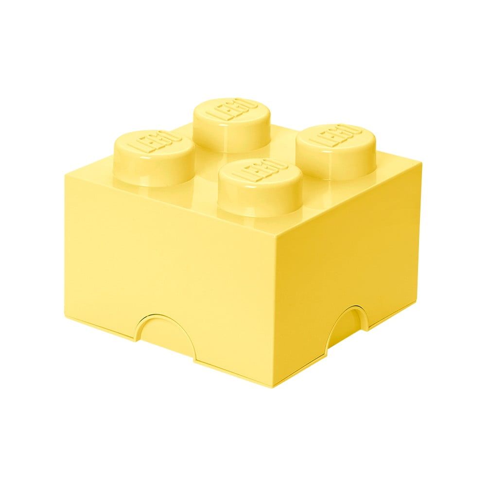 Svetložltý úložný box štvorec LEGO® - Bonami.sk