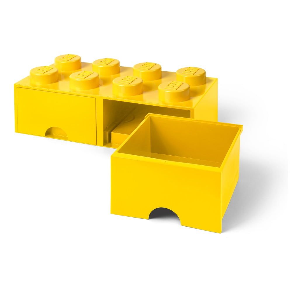 Žltý úložný box s dvoma zásuvkami LEGO® - Bonami.sk