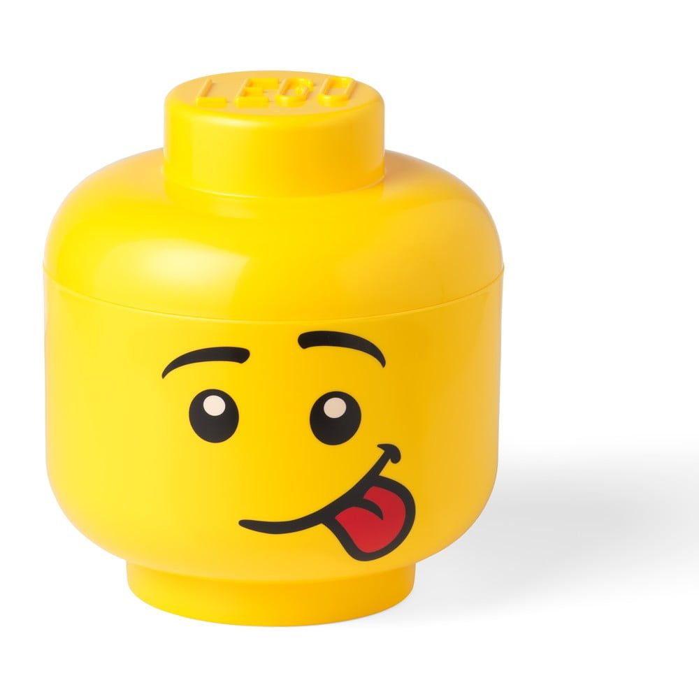Žltý úložný box v tvare hlavy LEGO® Silly L - Bonami.sk