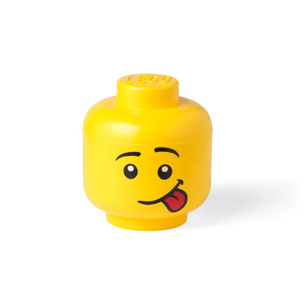 Žltý úložný box v tvare hlavy LEGO® Silly, ⌀ 16,3 cm - Bonami.sk