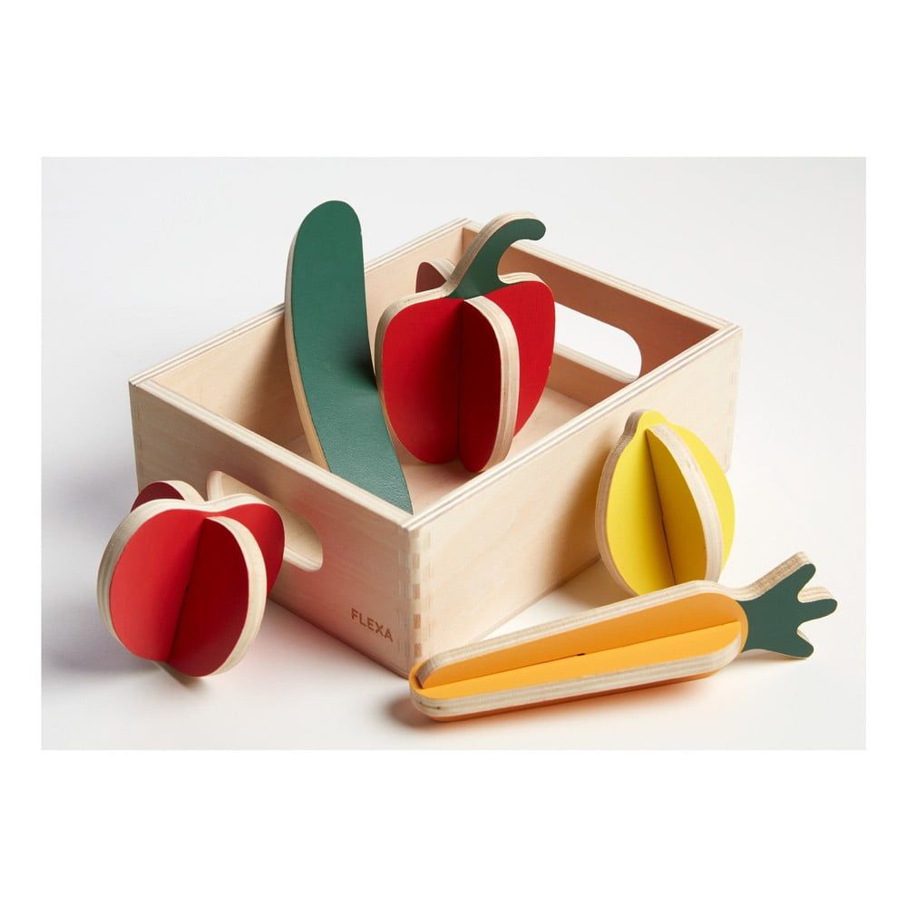 Drevený detský hrací set Flexa Play Shop Vegetables - Bonami.sk