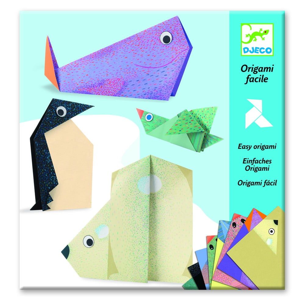 Sada 16 origami papierov s návodom Djeco Polar - Bonami.sk