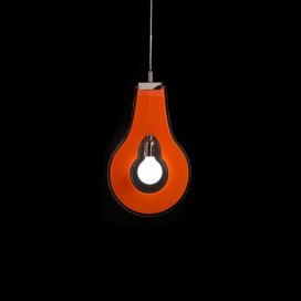 Selene Dizajnérska závesná lampa Flat 28,5 cm oranžová
