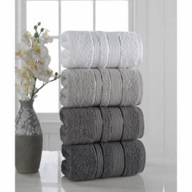 Súprava 4 uterákov Pure Cotton Gray, 50 x 85 cm