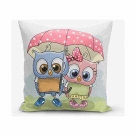 Obliečka na vaknúš s prímesou bavlny Minimalist Cushion Covers Umbrella Owls, 45 × 45 cm