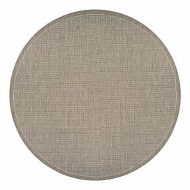 Béžový vonkajší koberec Floorita Tatami, ø 200 cm