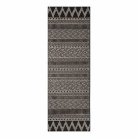 Čierno-béžový vonkajší koberec Bougari Sidon, 70 x 200 cm