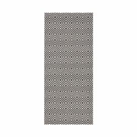 Čierno-biely vonkajší koberec Bougari Karo, 80 × 200 cm